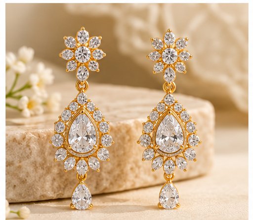 Diamond drop earrings